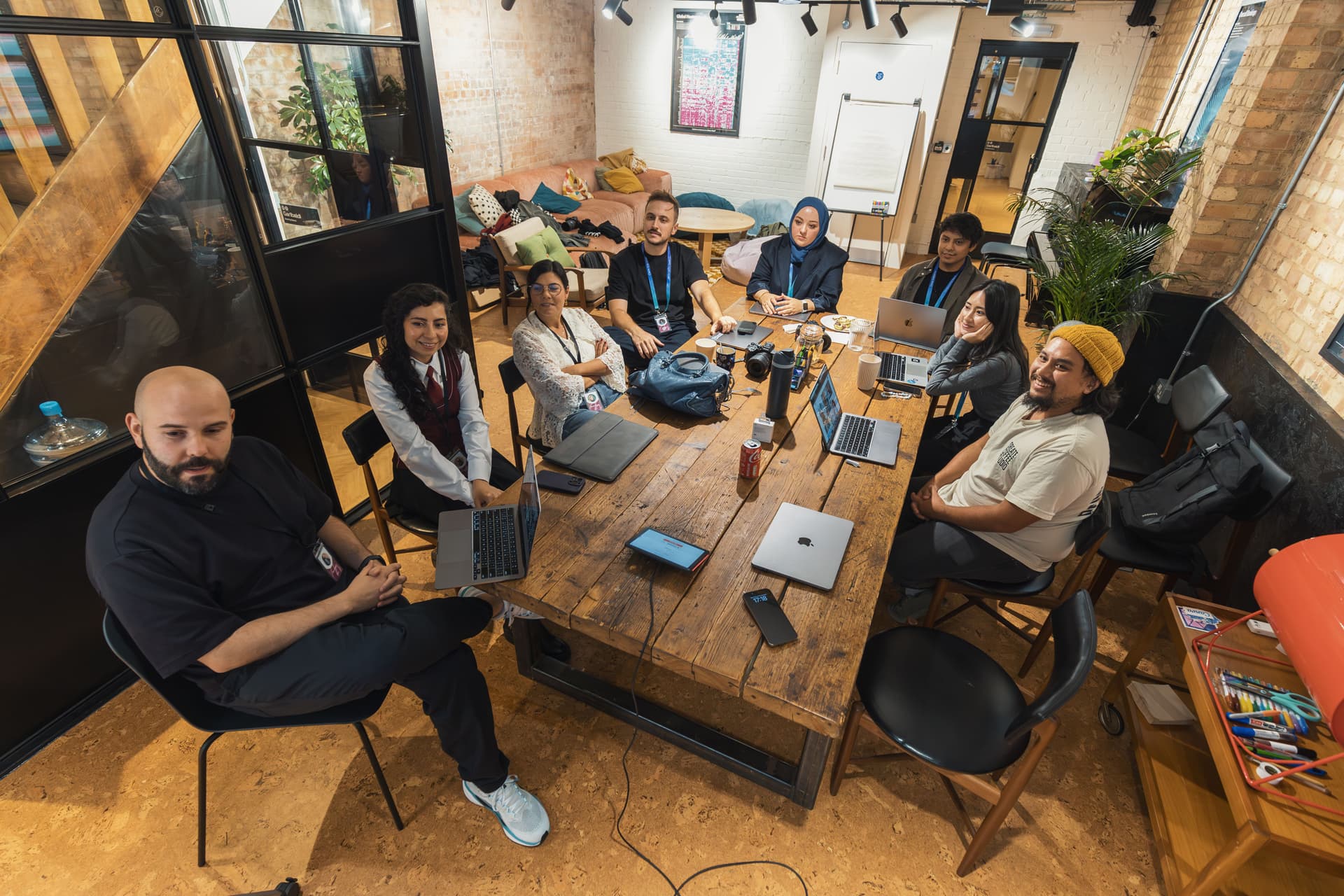 Diverse tech team collaborating